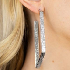 Oversized Silver Hoop Earrings